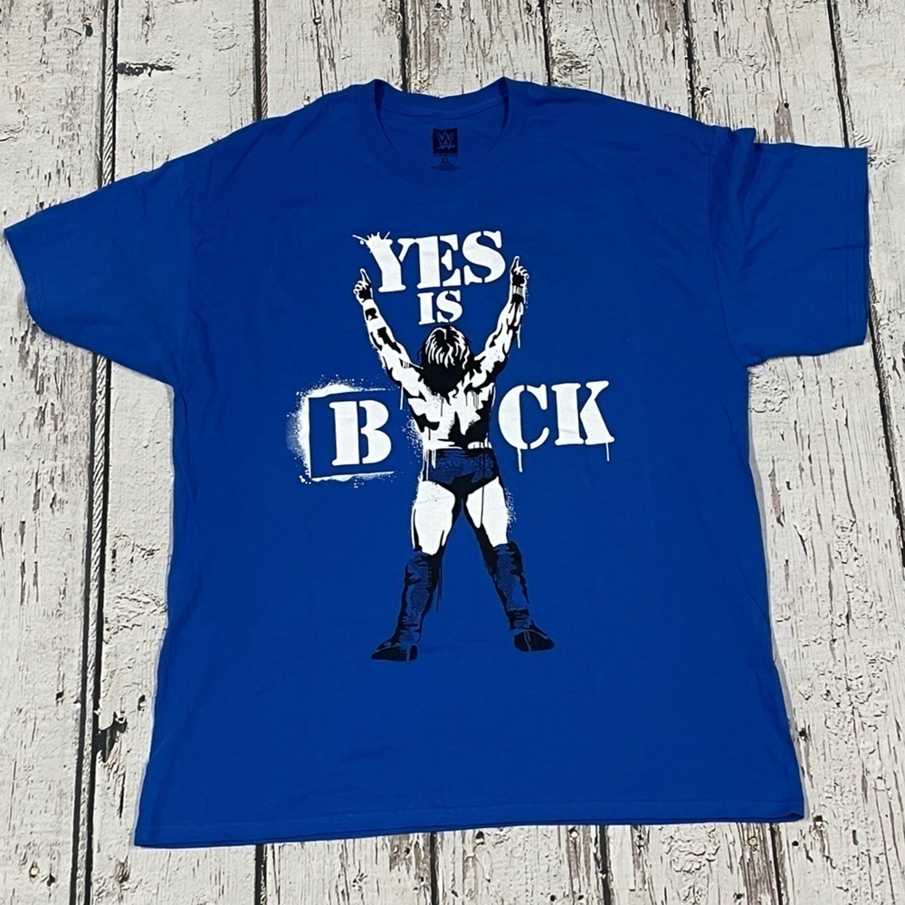 Daniel Bryan WWE Wrestling Yes Sports Blue Crewneck Tee Top Shirt